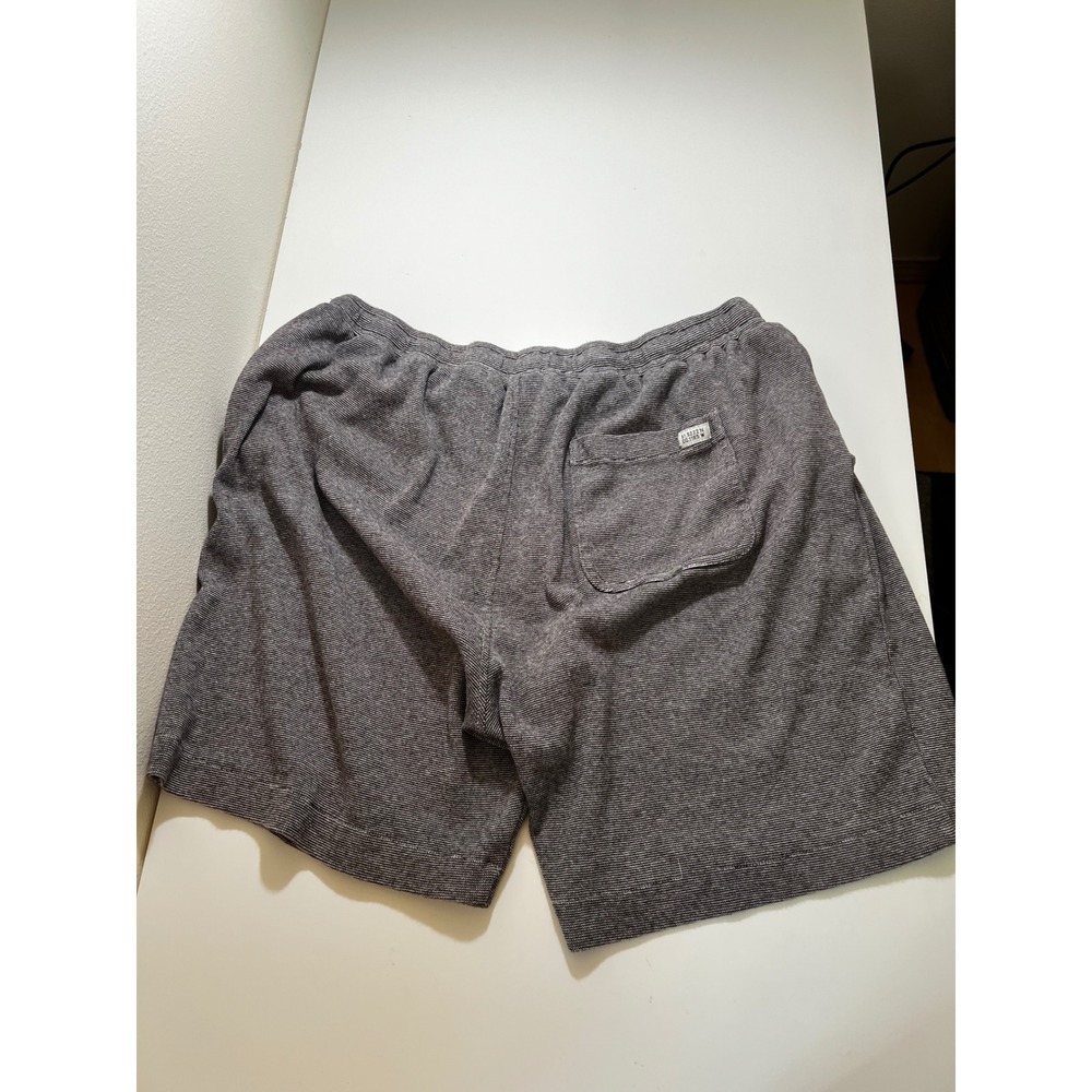 Oliver Spencer Mens Lounge Shorts Striped Elastic Waist Drawstring Maroon White - Picture 6 of 6